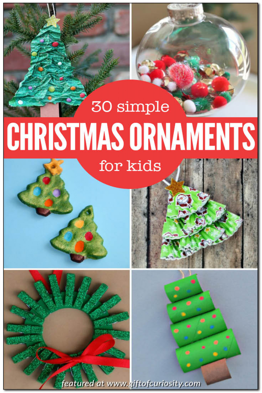 simple Christmas ornaments kids can make - Gift of Curiosity