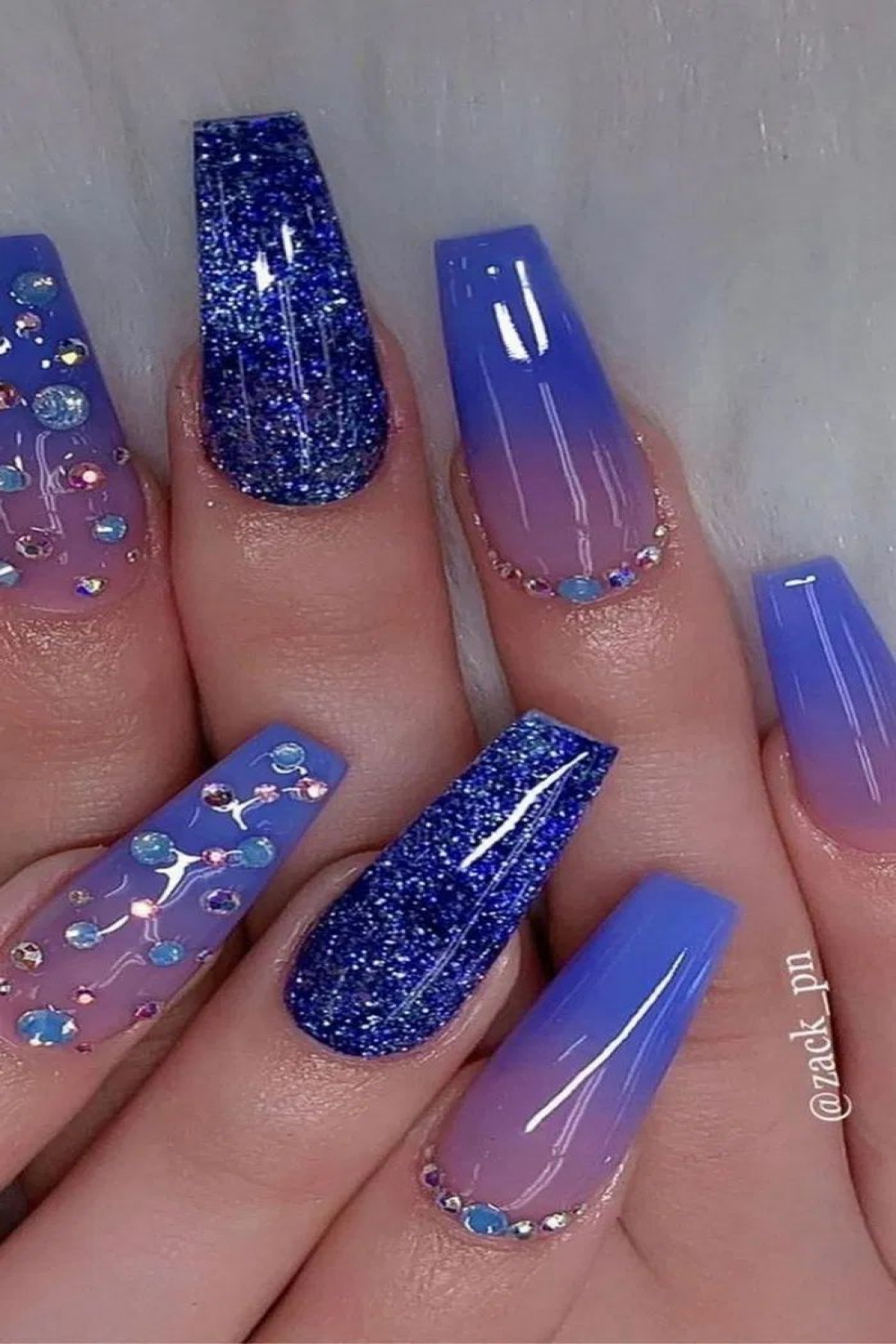 + stunning dark blue nail designs  ~ thereds