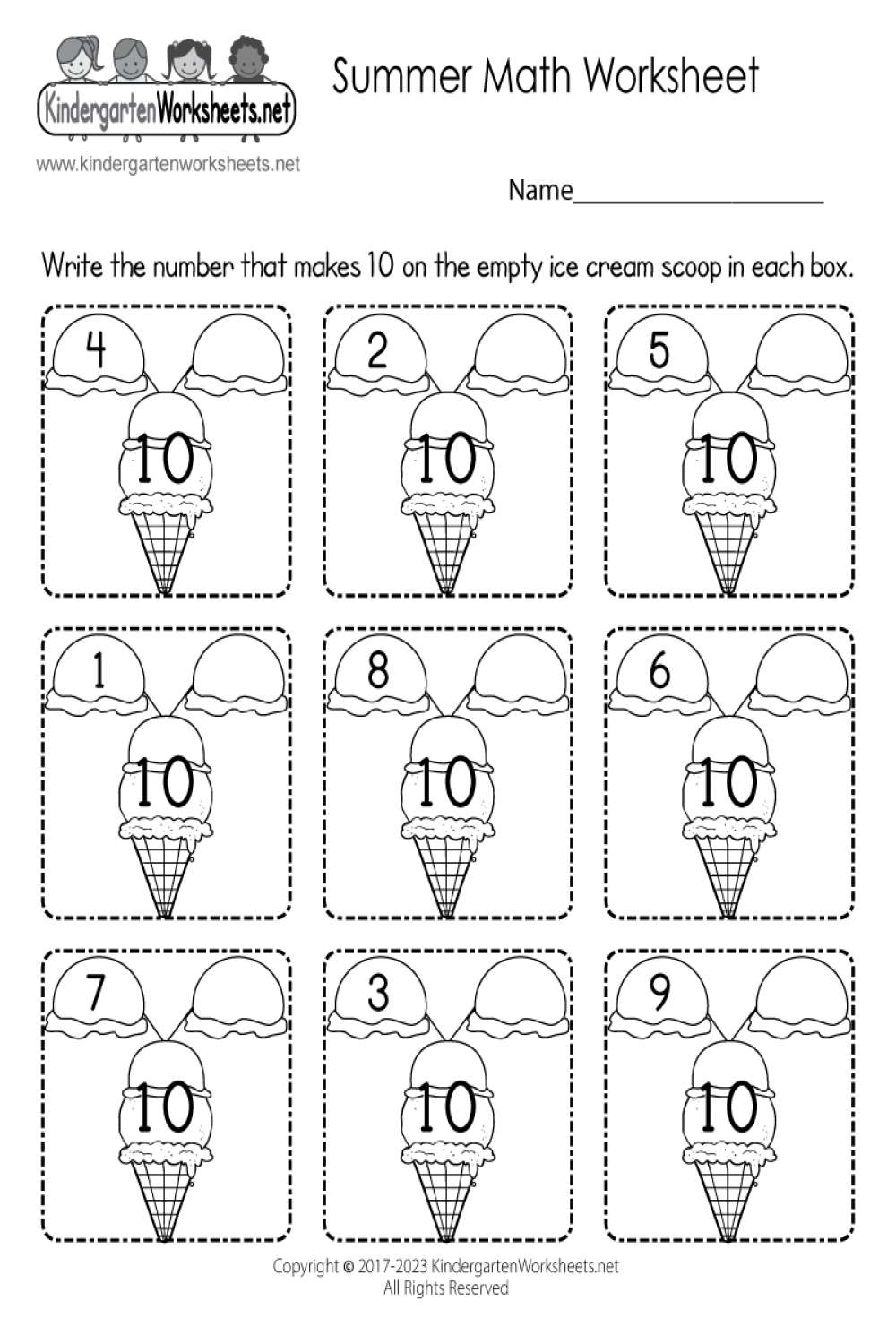 Summer Math Worksheet - Free Printable, Digital, & PDF