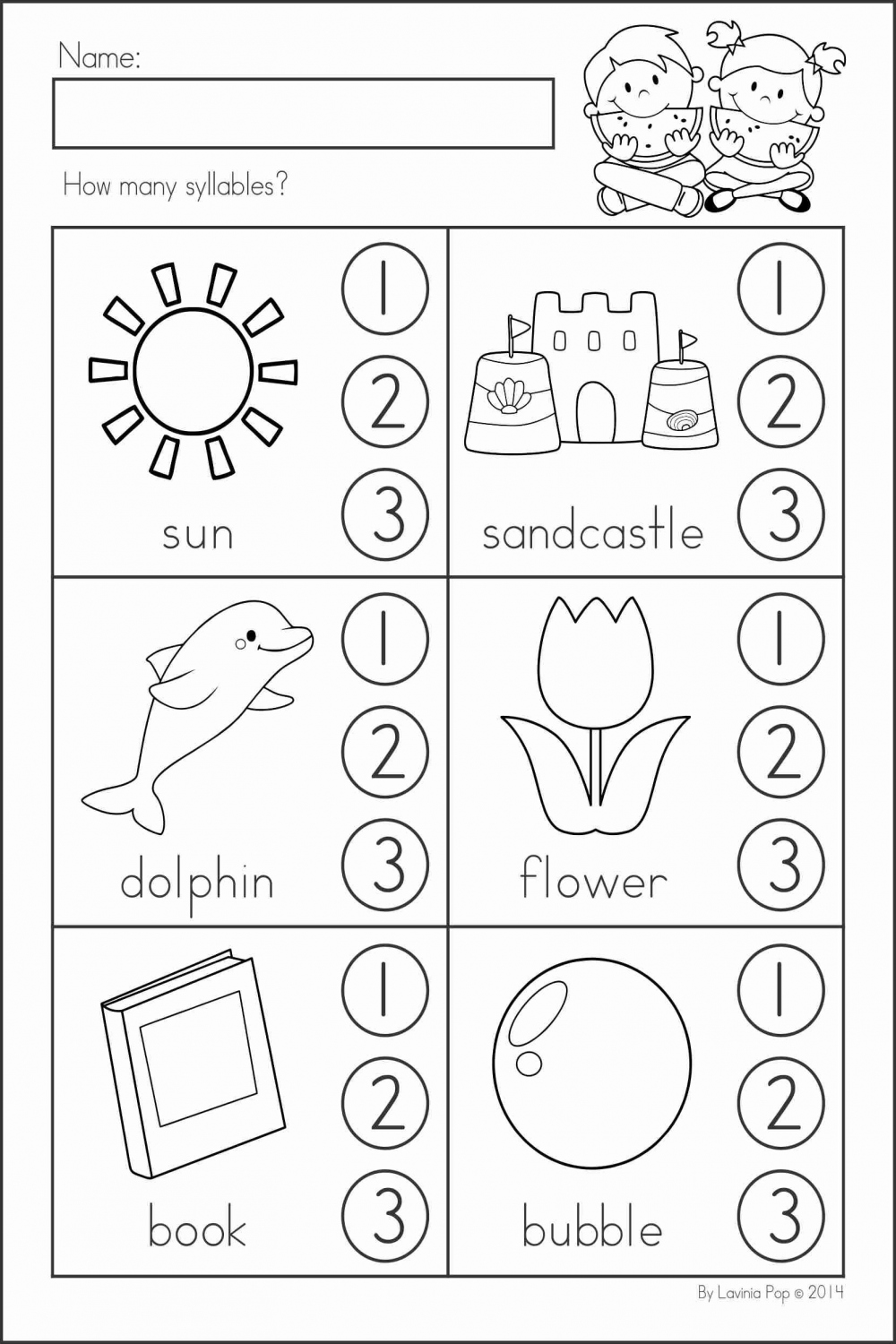 Summer Review Kindergarten Math & Literacy Worksheets & Activities