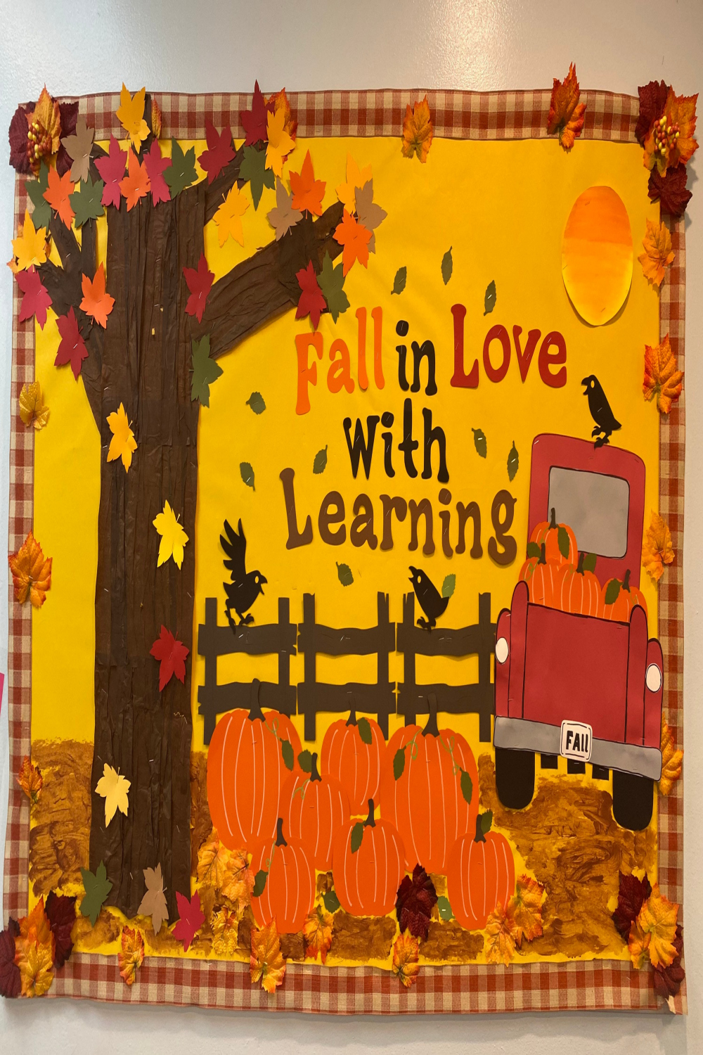 Teacher School Fall Bulletin Board for Classroom Decoration/ Fall/ Autumn/  Cardstock