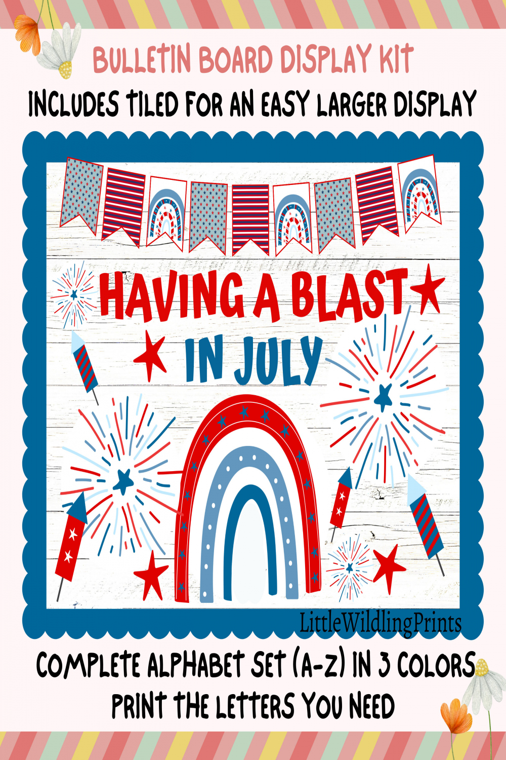 th July Fireworks Independence Day Bulletin Board America - Etsy