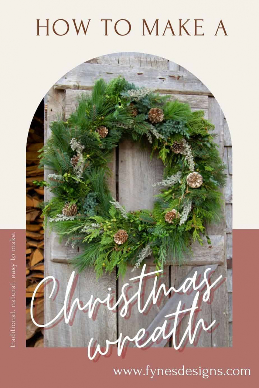 Traditional Christmas Wreath  Canada DIY  Fynes Designs