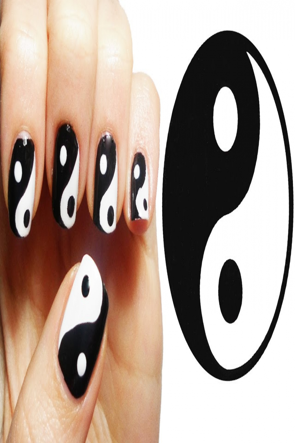 Yin Yang Nail Art Tutorial