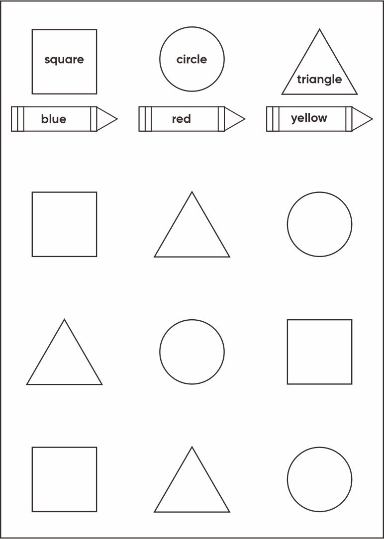 80 Printable Shapes And Colors Worksheets 33