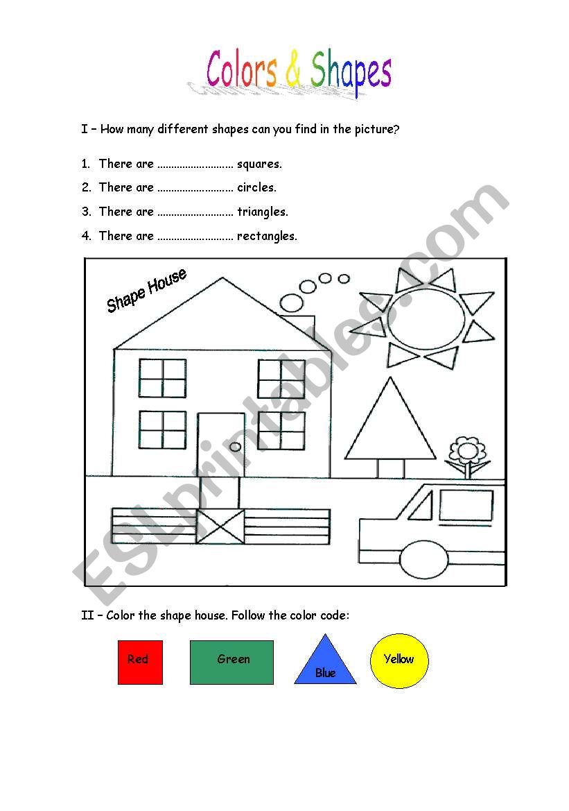 80 Printable Shapes And Colors Worksheets 35