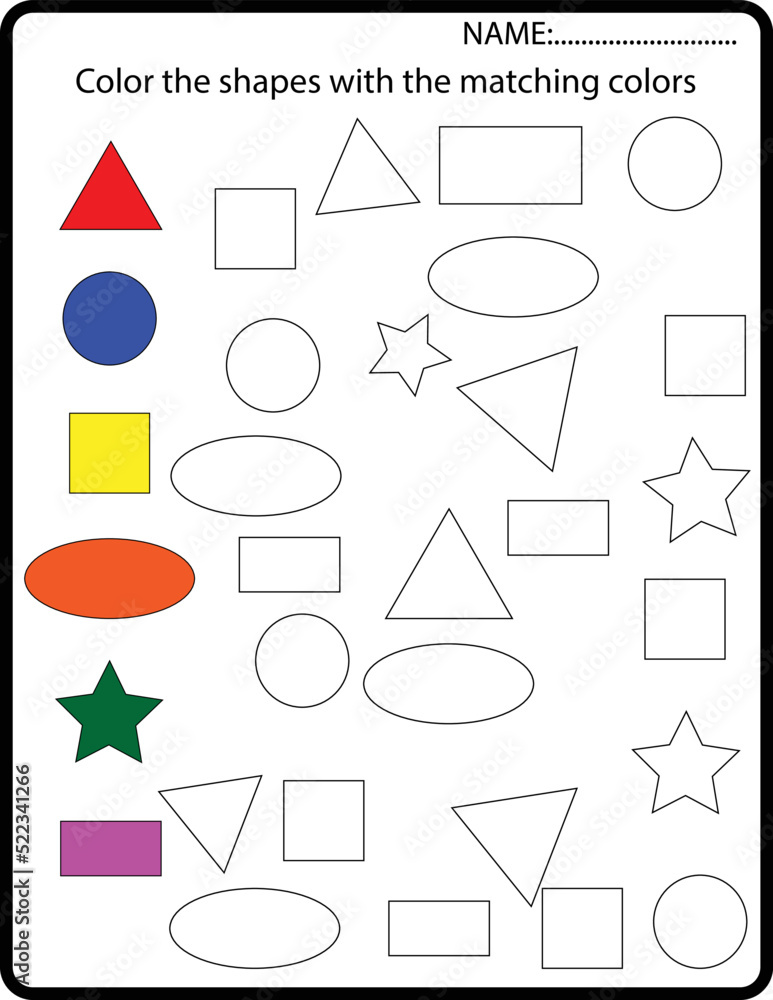 80 Printable Shapes And Colors Worksheets 42