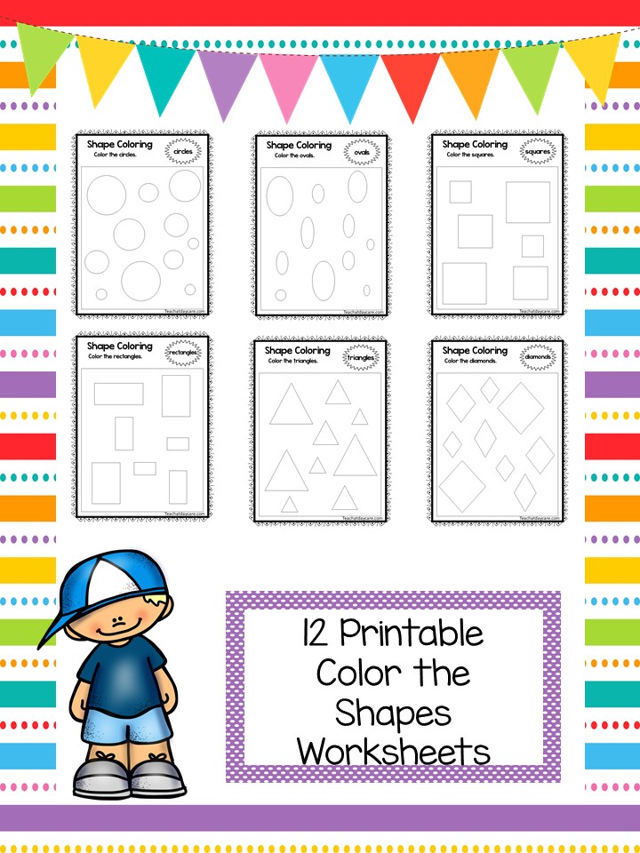 80 Printable Shapes And Colors Worksheets 43