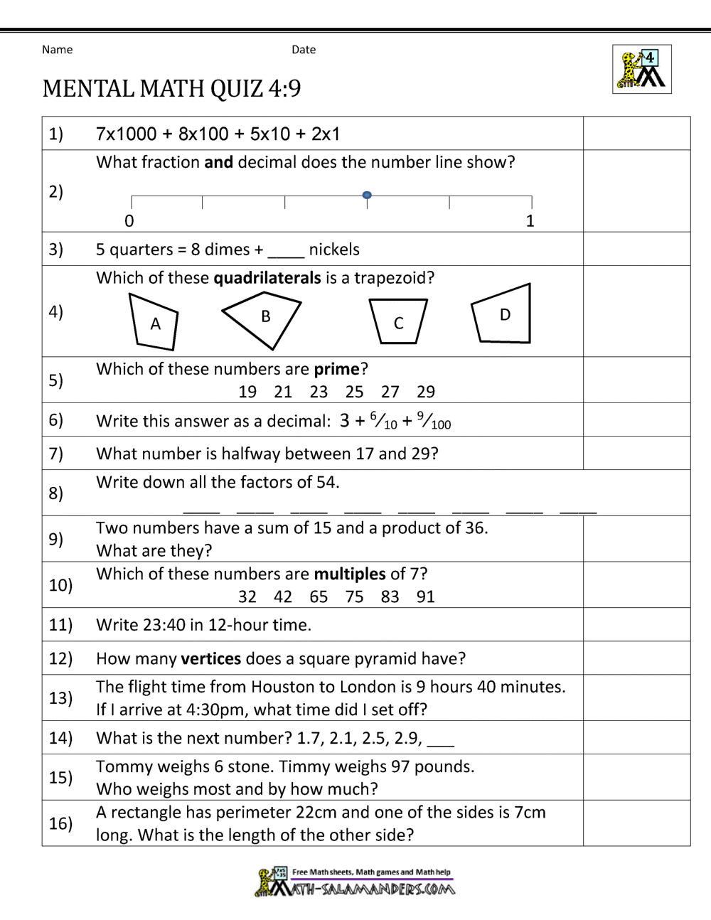 85 4Th Grade Activities Worksheets 59