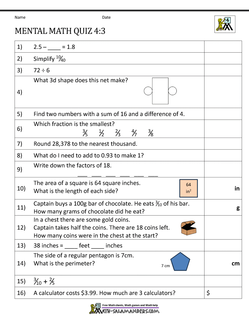 85 4Th Grade Activities Worksheets 79