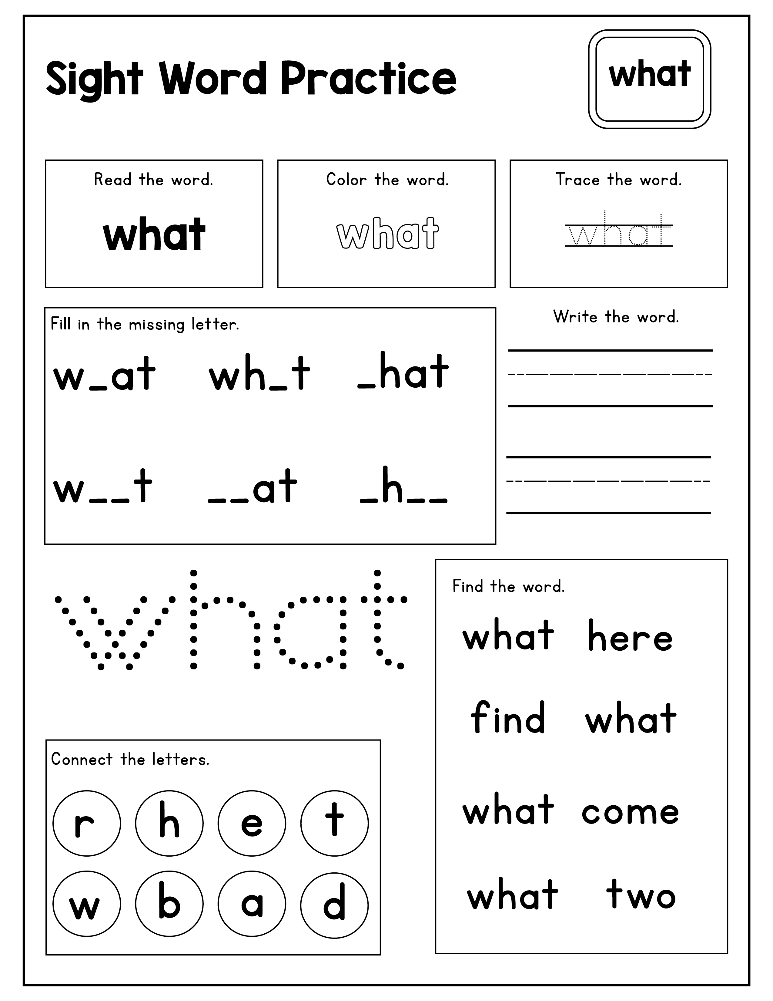 85 Sight Word Can Worksheet 16