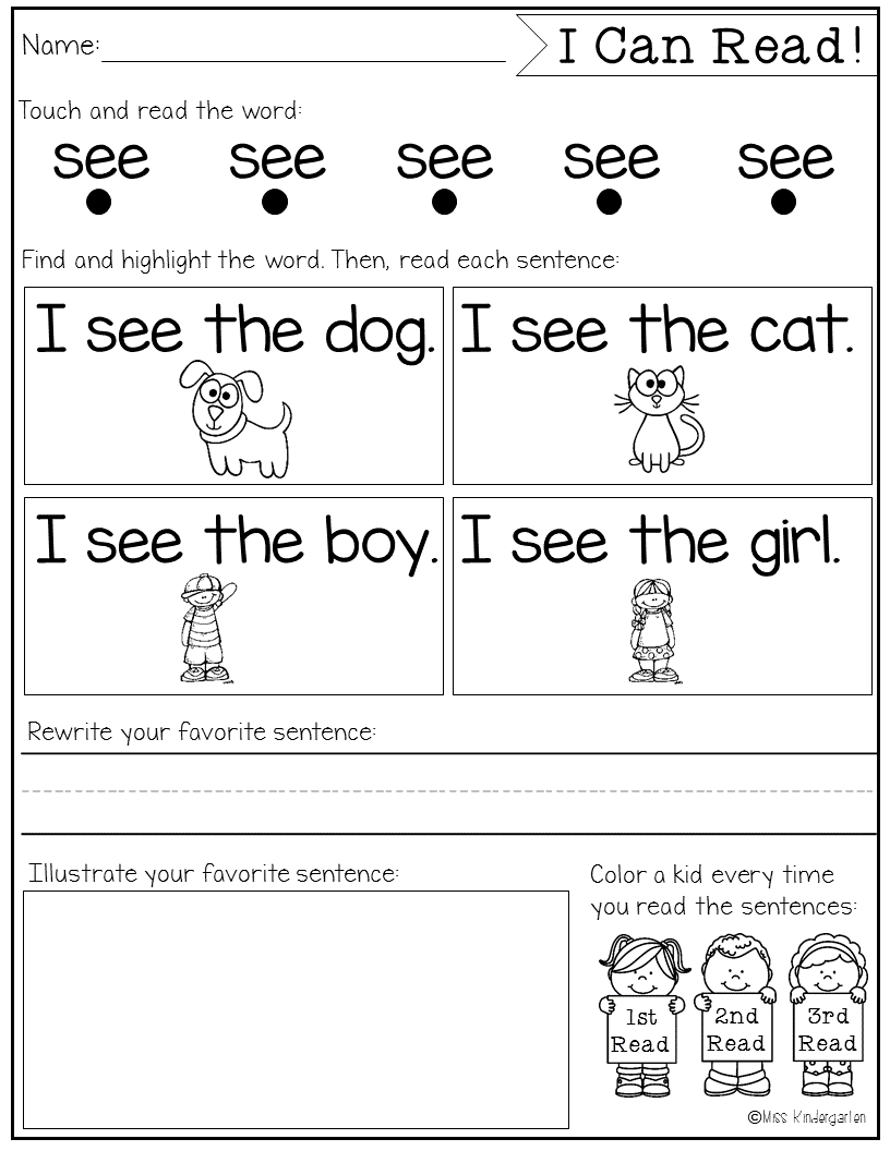 85 Sight Word Can Worksheet 17