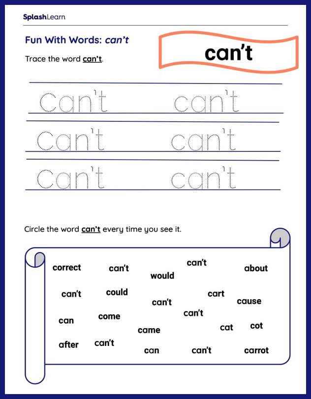 85 Sight Word Can Worksheet 26