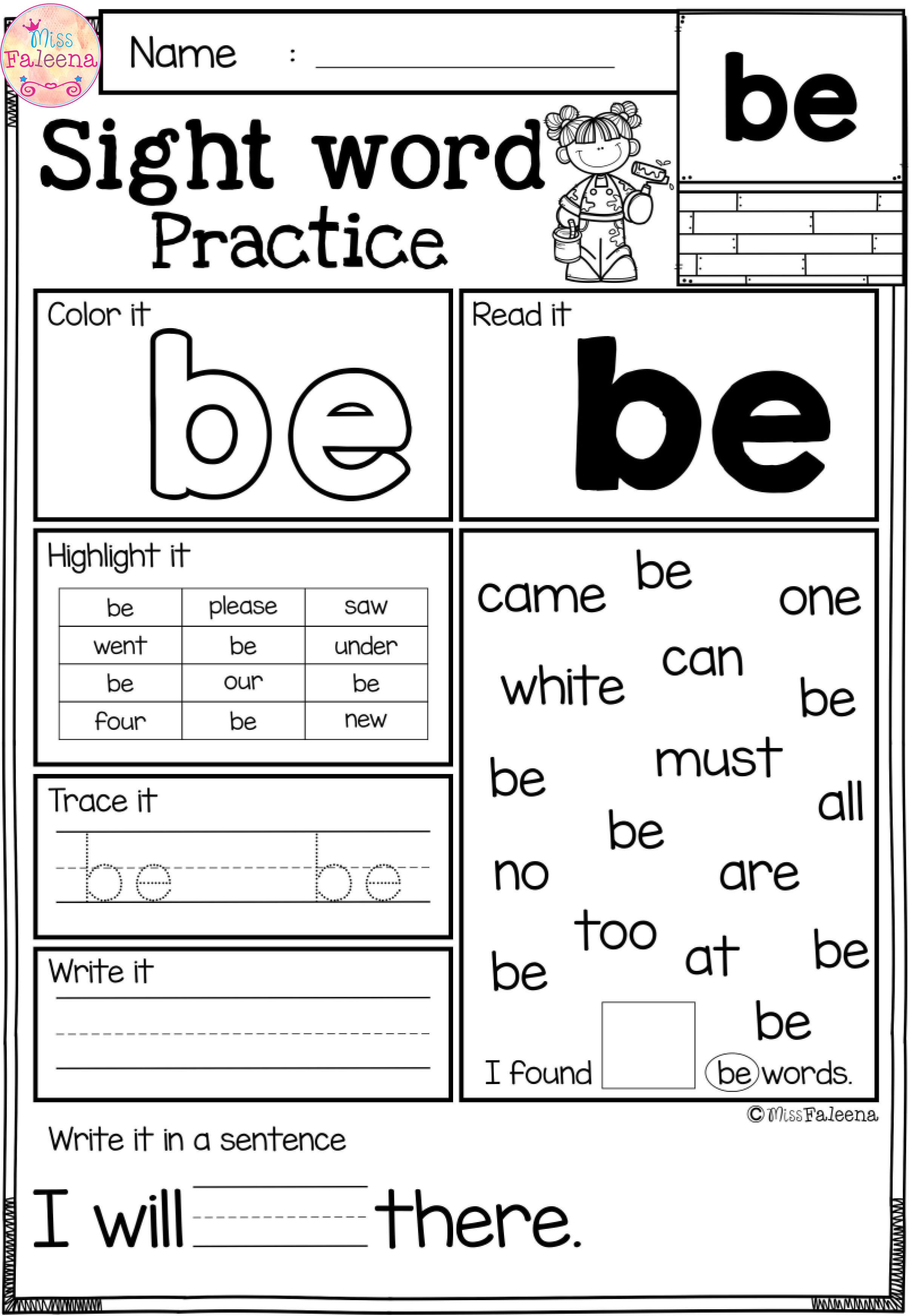 85 Sight Word Can Worksheet 27