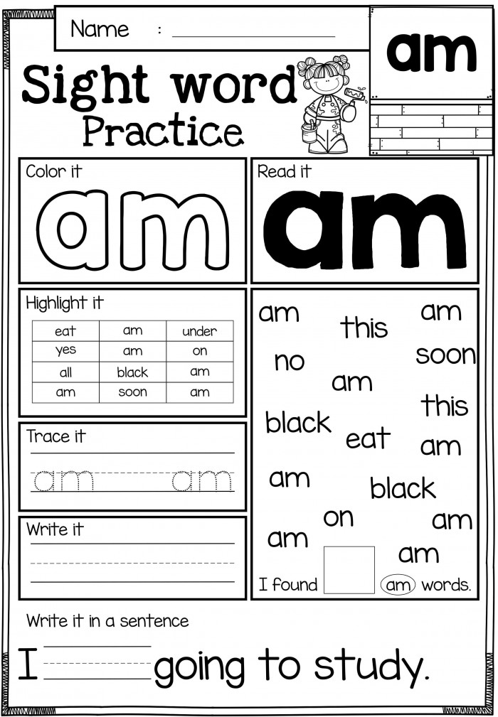 85 Sight Word Can Worksheet 44