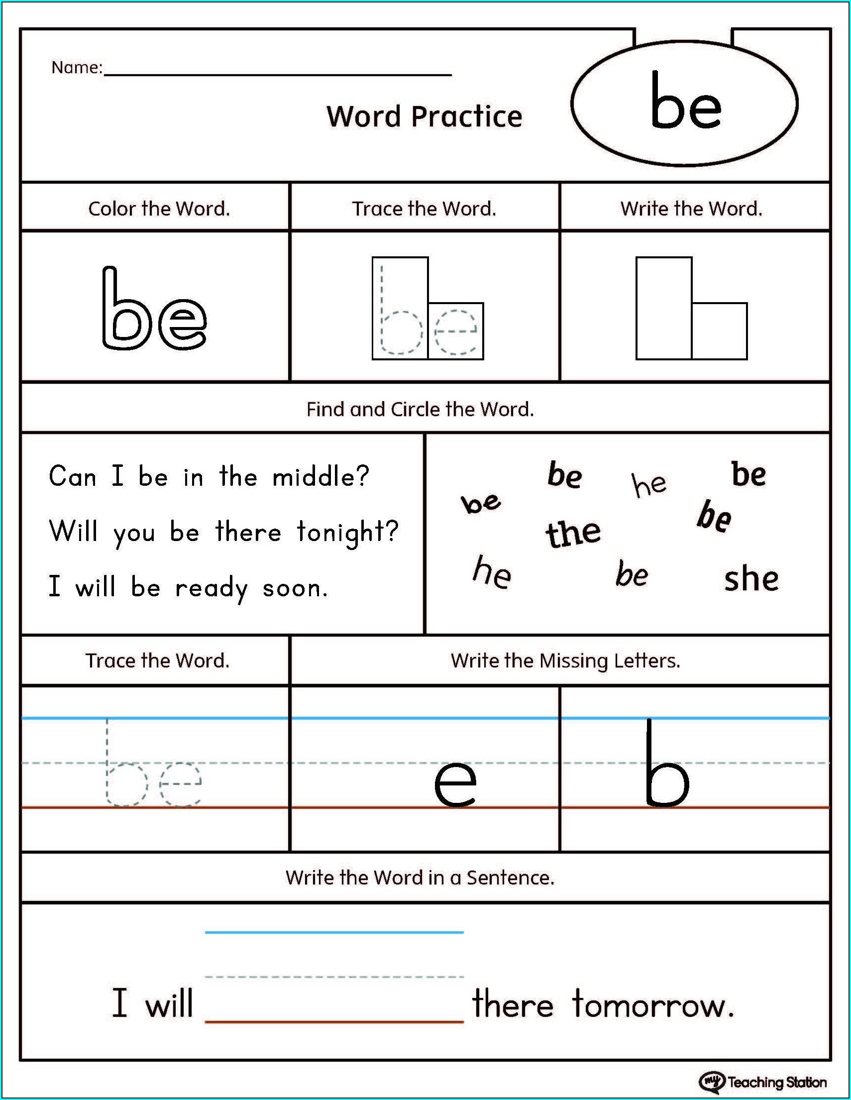 85 Sight Word Sentences Worksheets 39