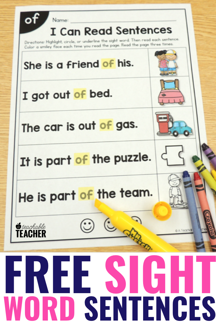 85 Sight Word Sentences Worksheets 43