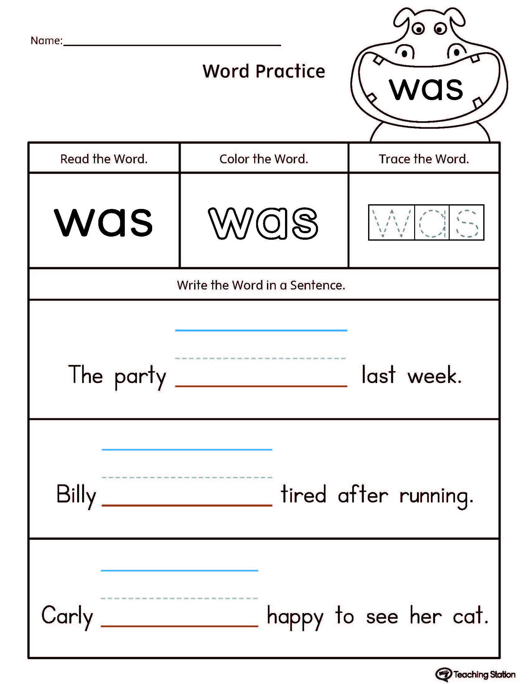 85 Sight Word Sentences Worksheets 46