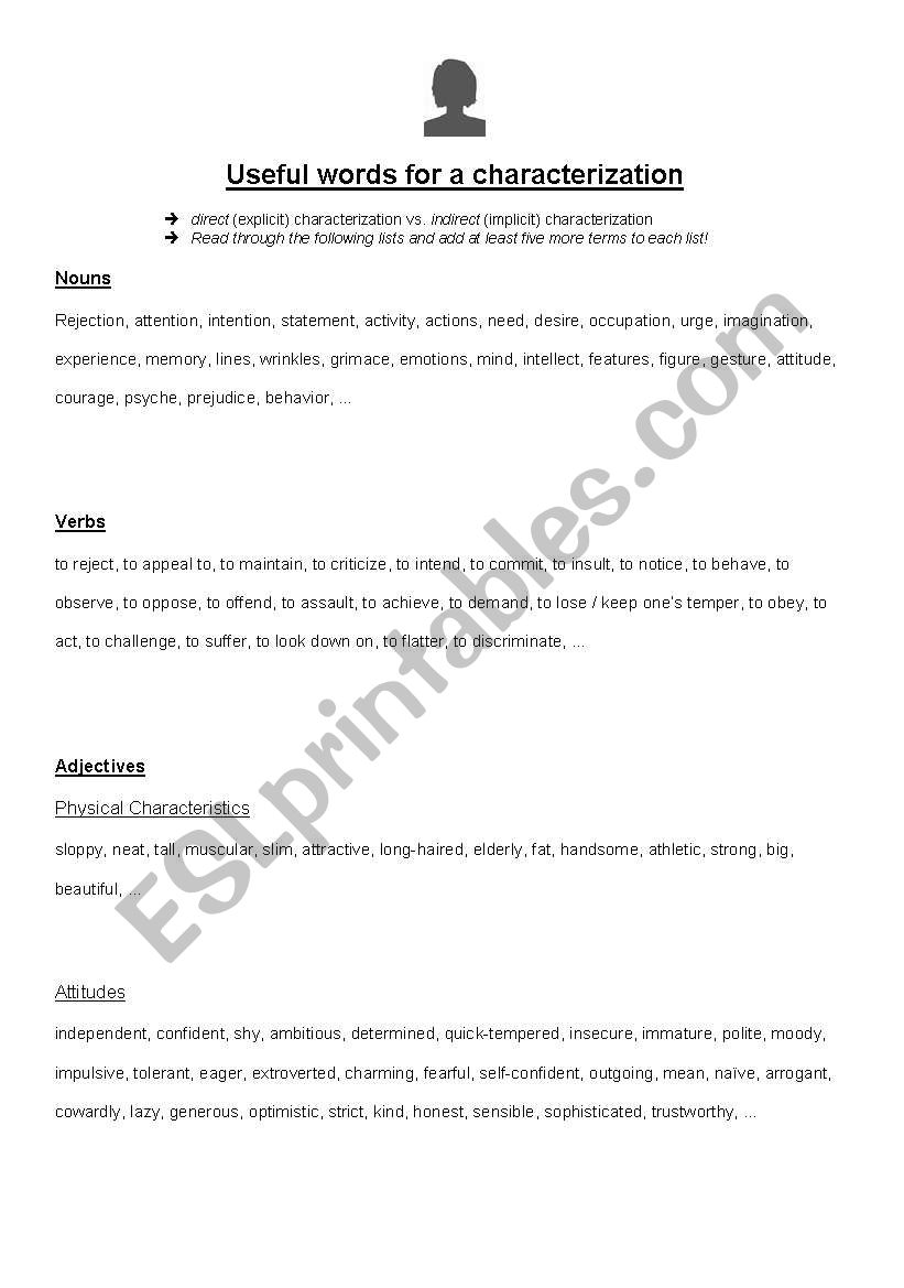 Get 85 Characterization Worksheet High School Ideas 41