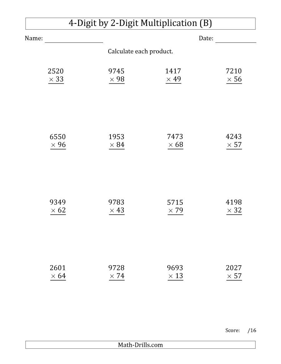 Get 85 Multiplication Worksheets 4Th Grade Ideas 56