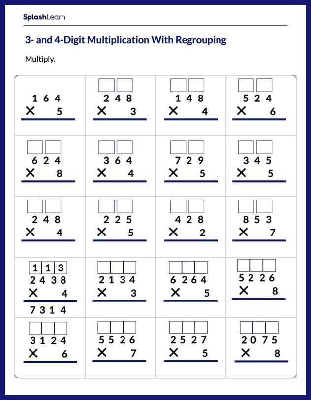 Get 85 Multiplication Worksheets 4Th Grade Ideas 74