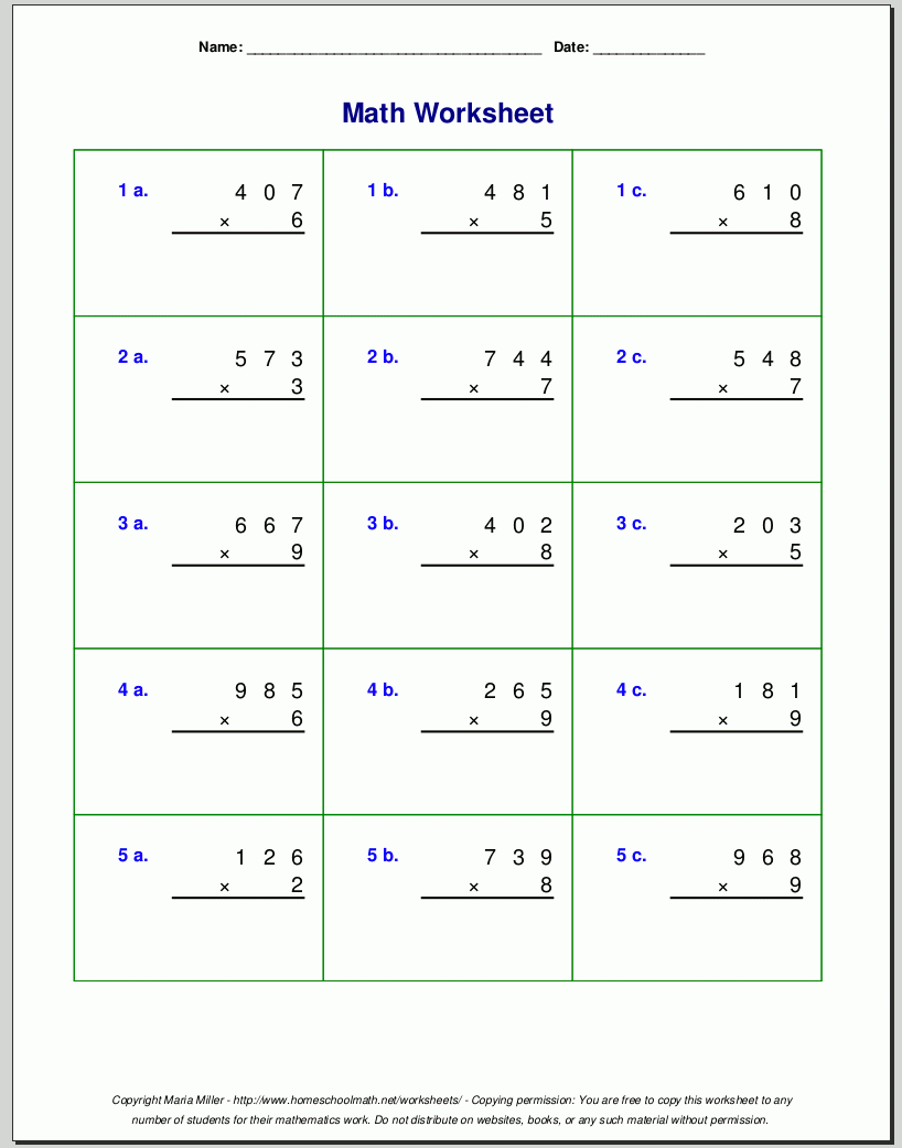 Get 85 Multiplication Worksheets 4Th Grade Ideas 76