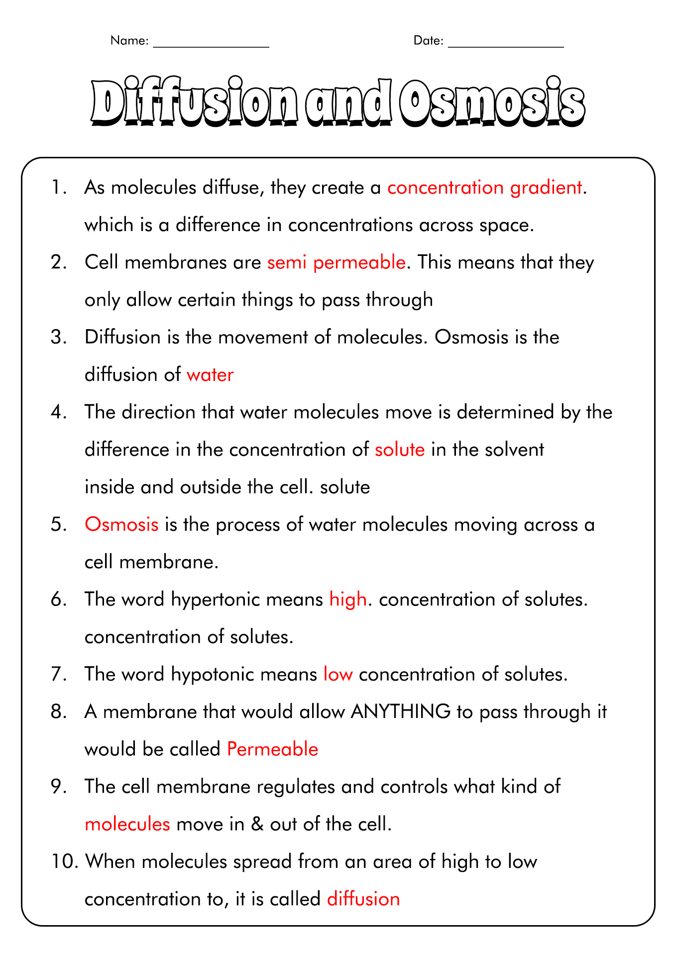 Get 85 Osmosis And Diffusion Worksheet Ideas 3