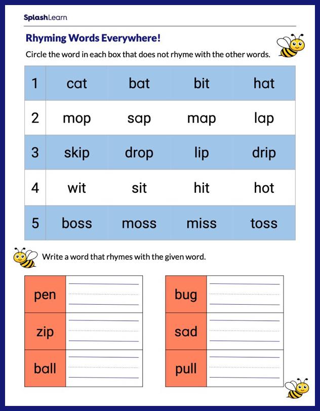 Get 85 Rhyming Worksheets 1St Grade Ideas 10