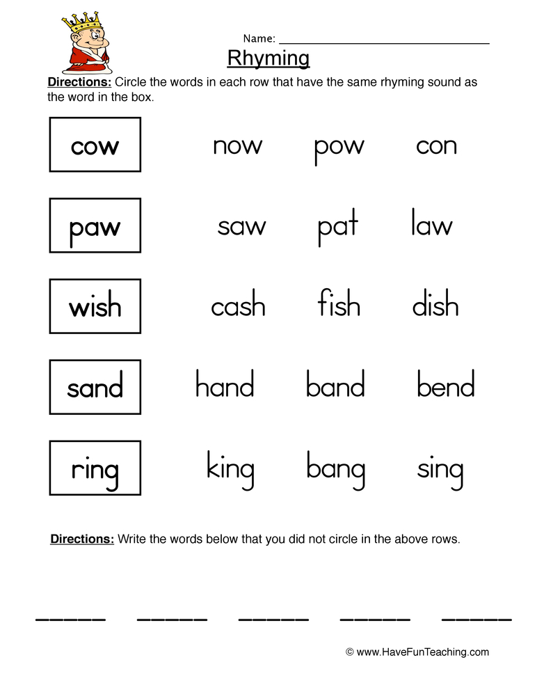 Get 85 Rhyming Worksheets 1St Grade Ideas 50