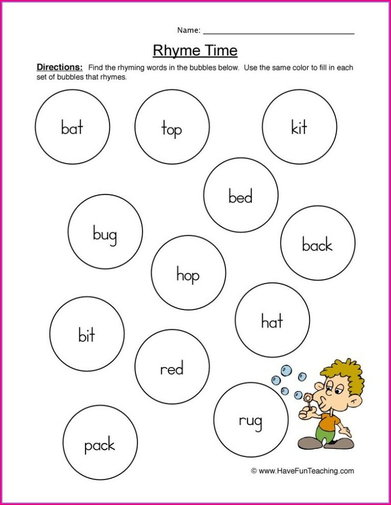 Get 85 Rhyming Worksheets 1St Grade Ideas 63