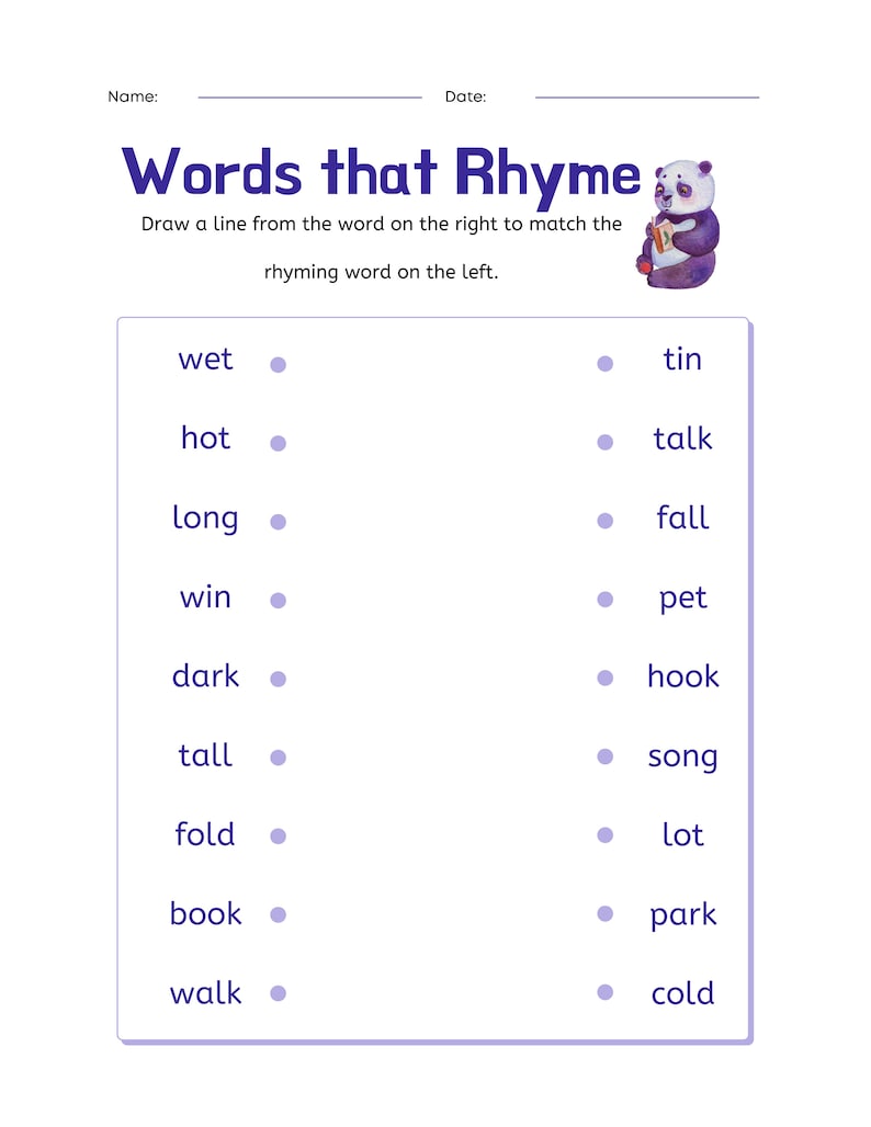 Get 85 Rhyming Worksheets 1St Grade Ideas 76