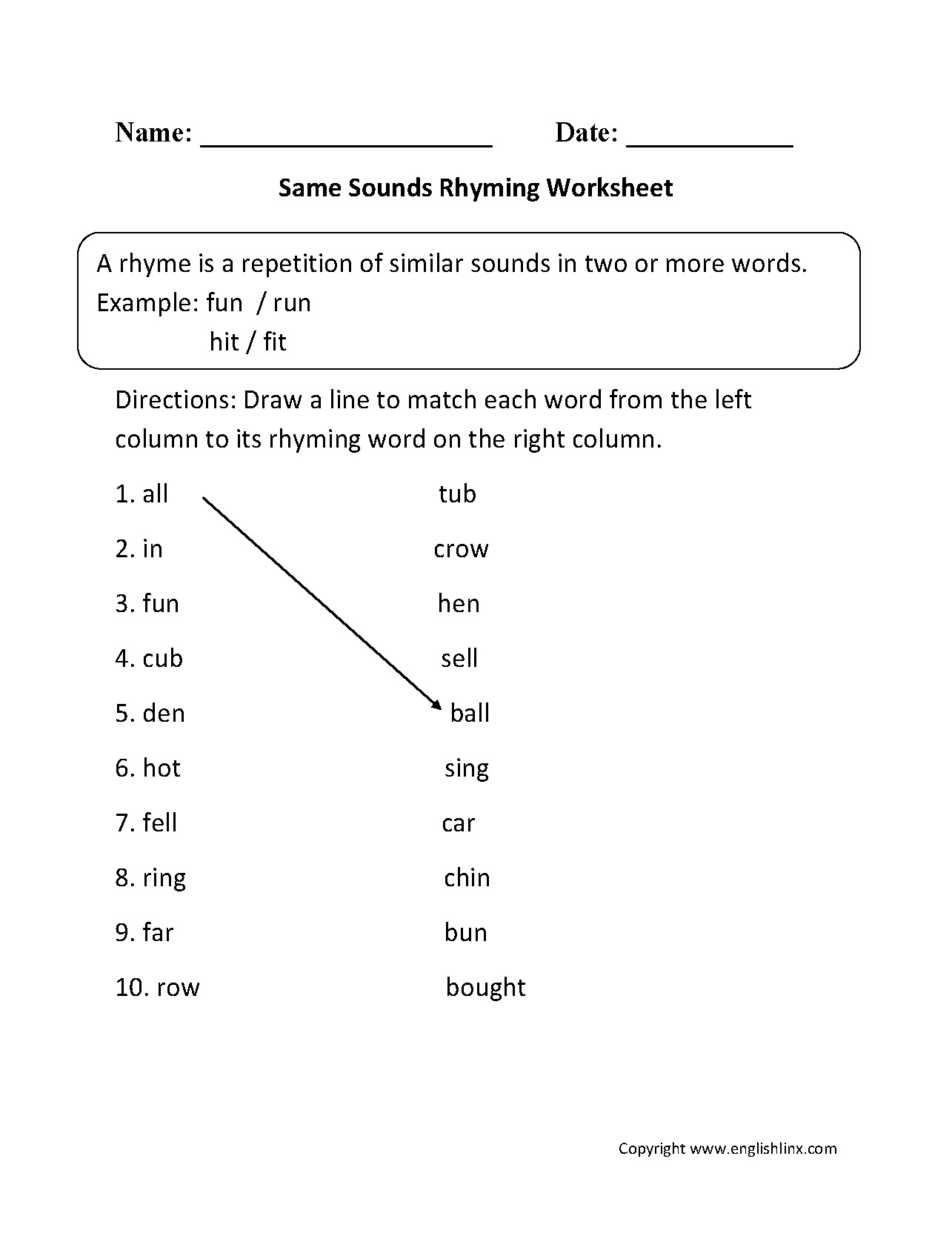 Get 85 Rhyming Worksheets 1St Grade Ideas 83