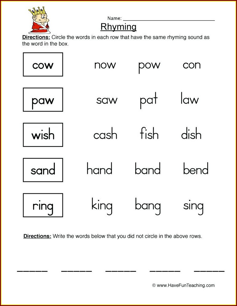 Get 85 Rhyming Worksheets 1St Grade Ideas 9