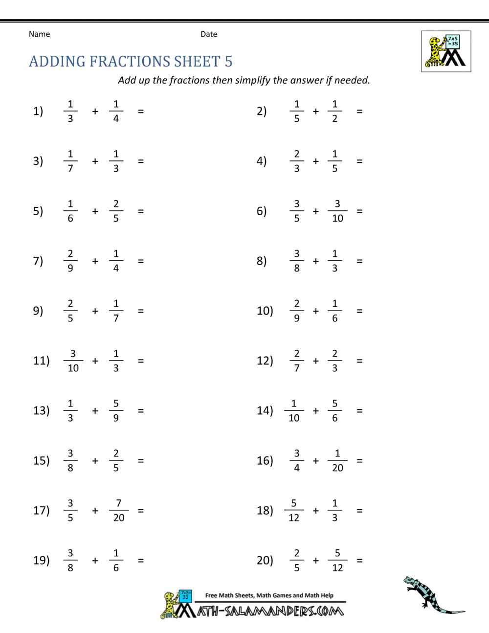 Get 85 Summer Fractions Worksheet Ideas 13