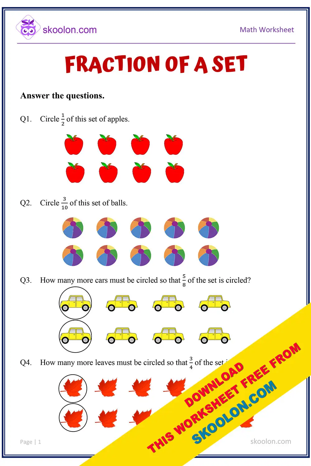 Get 85 Summer Fractions Worksheet Ideas 6