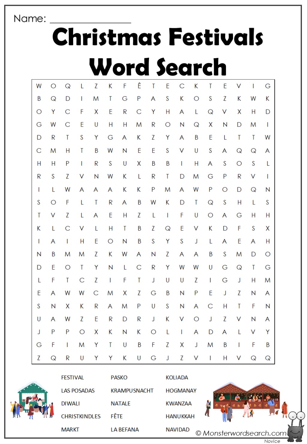 Printable 50 Festival Word Search 7