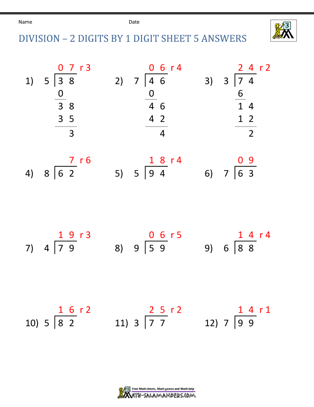 Save 85 Division Worksheets 3Rd Grade 40