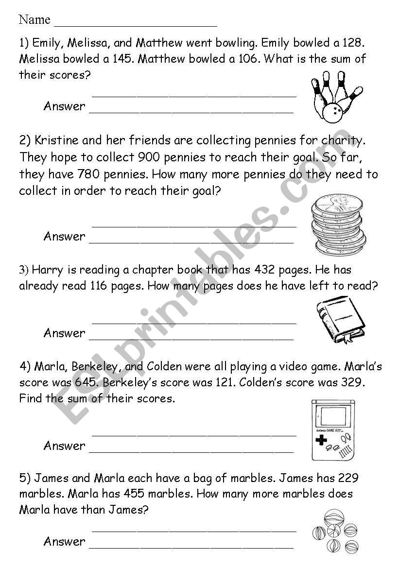 Save 85 Math Word Problem Worksheets 32