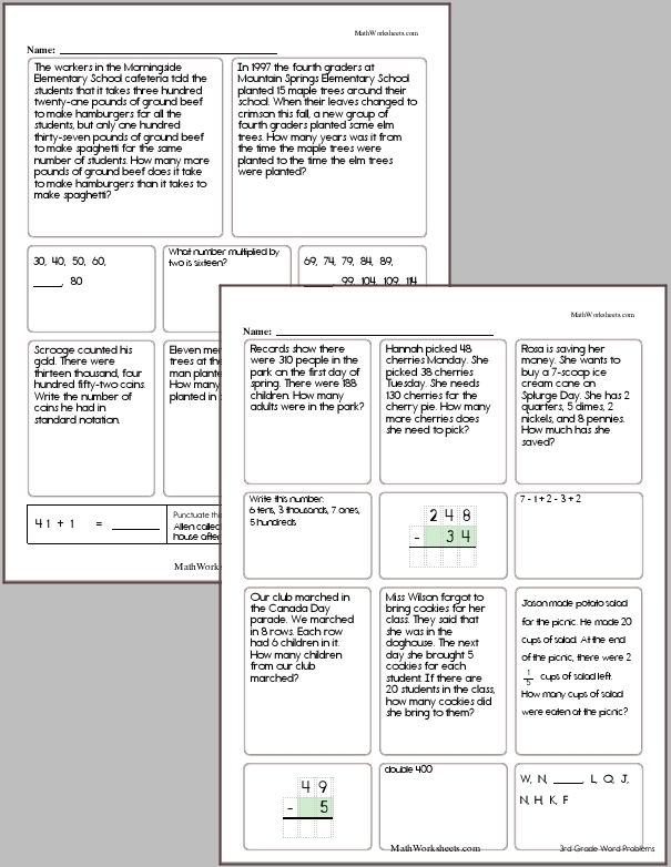 Save 85 Math Word Problem Worksheets 38