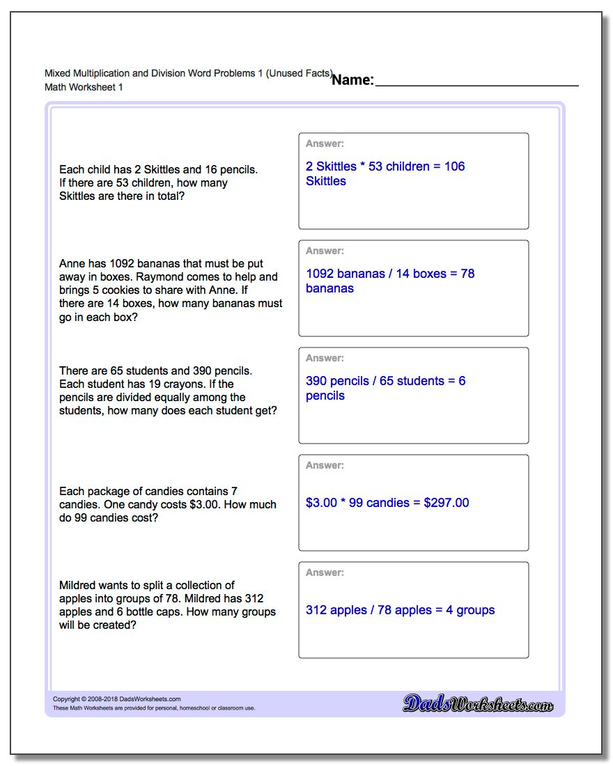 Save 85 Math Word Problem Worksheets 41