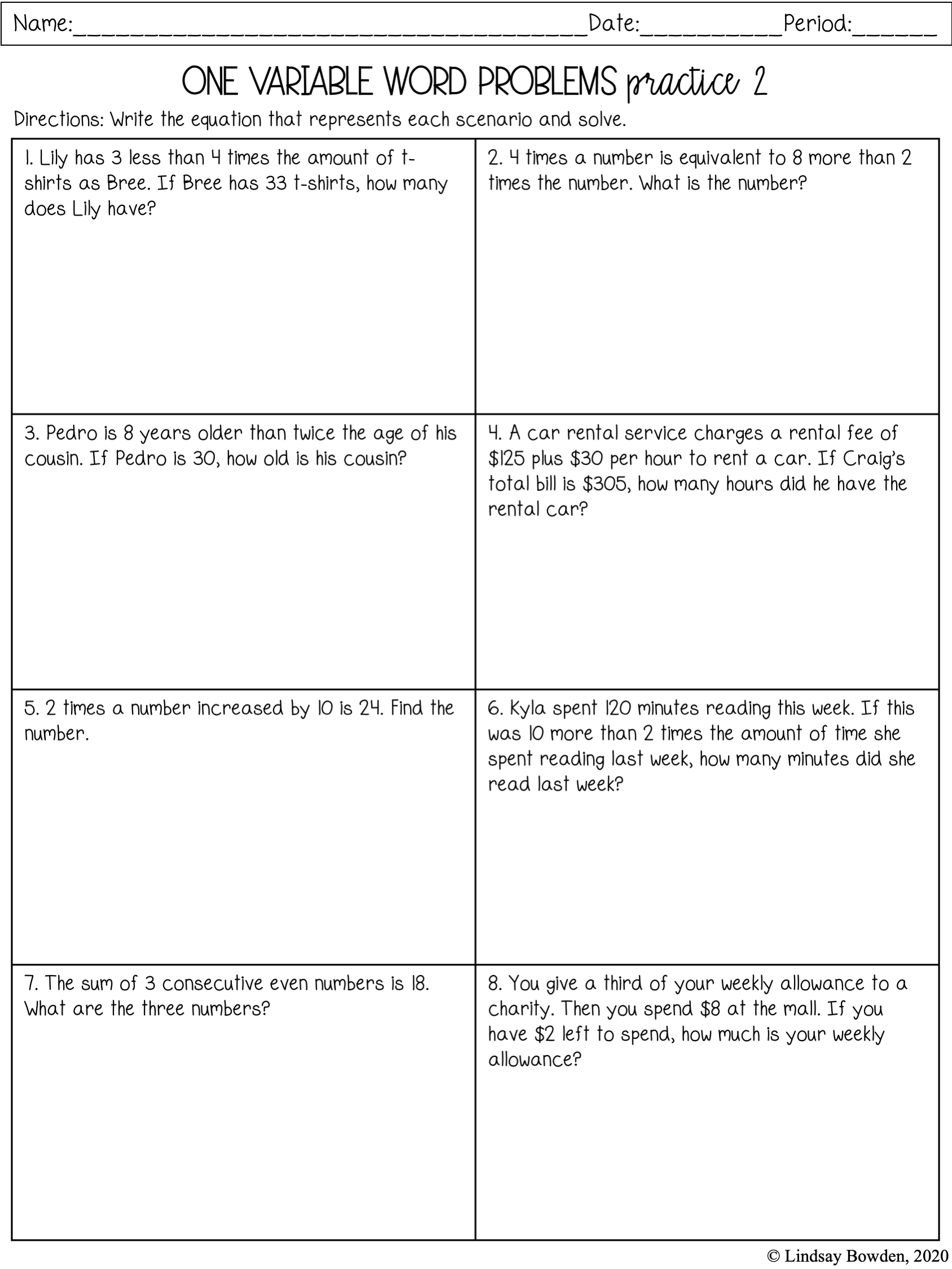 Save 85 Math Word Problem Worksheets 62