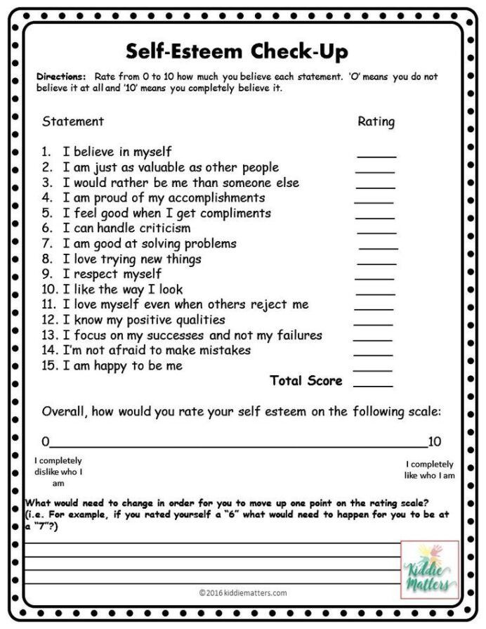 Best 45 Self Worth Worksheets Ideas 33