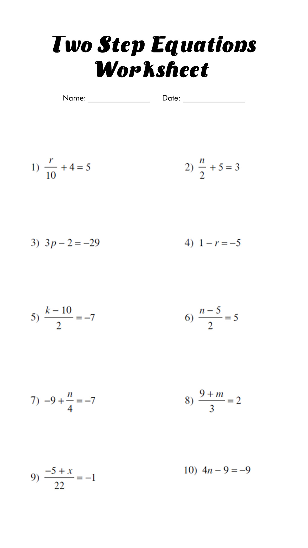 Best 45 Solving Multi Step Equations Worksheets Pdf Ideas 2