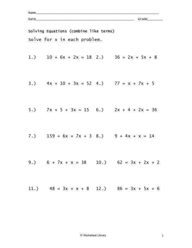 Best 45 Solving Multi Step Equations Worksheets Pdf Ideas 26