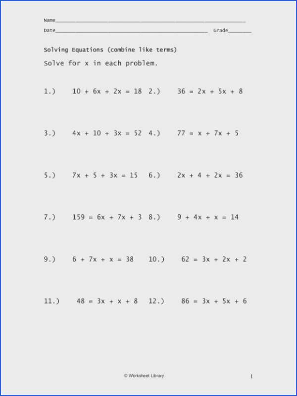 Best 45 Solving Multi Step Equations Worksheets Pdf Ideas 6