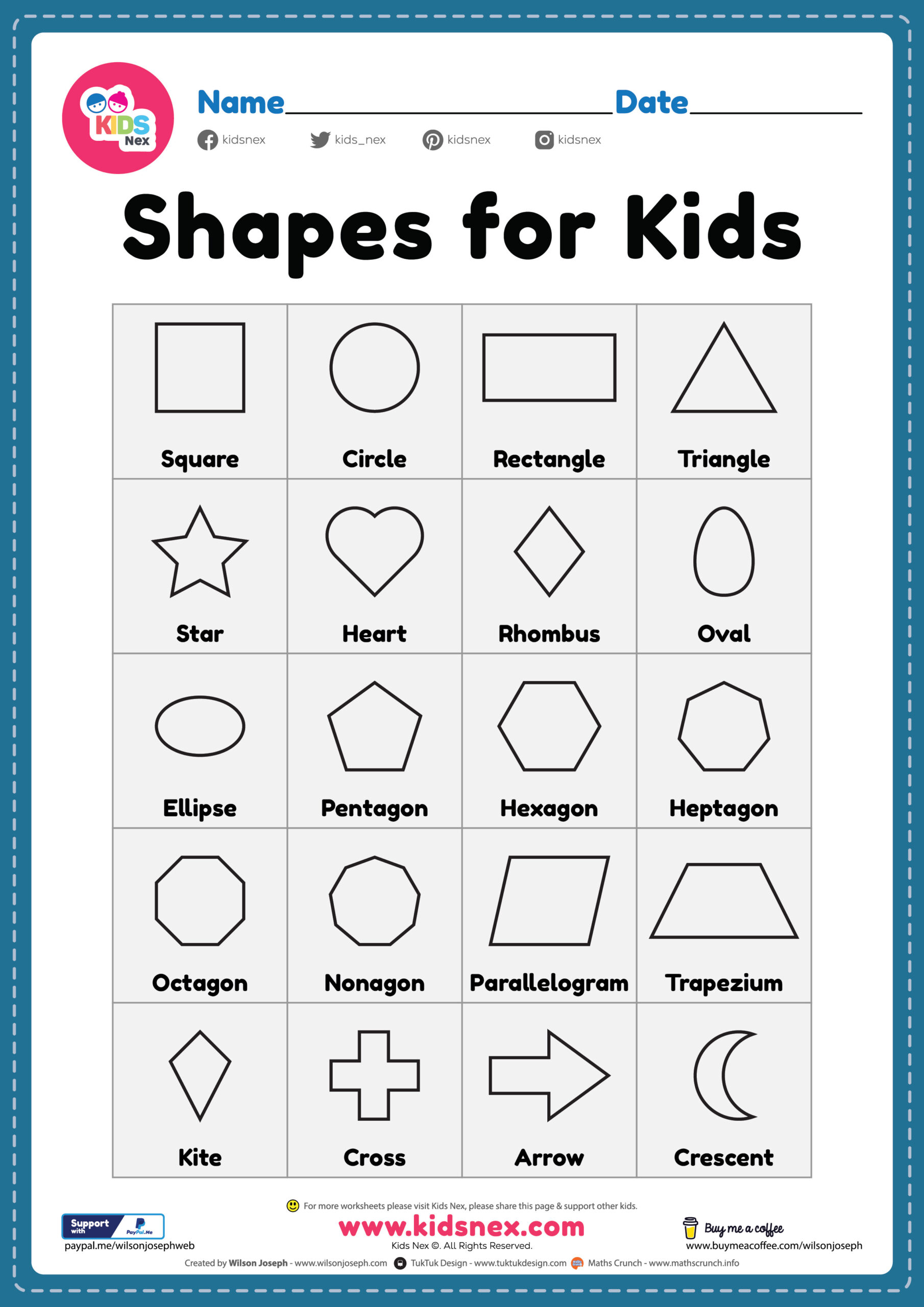 Best 50 Shape Worksheets For Preschoolers Ideas 1