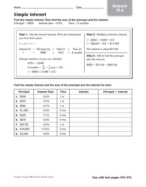 Best 50 Simple Interest Worksheets Ideas 24