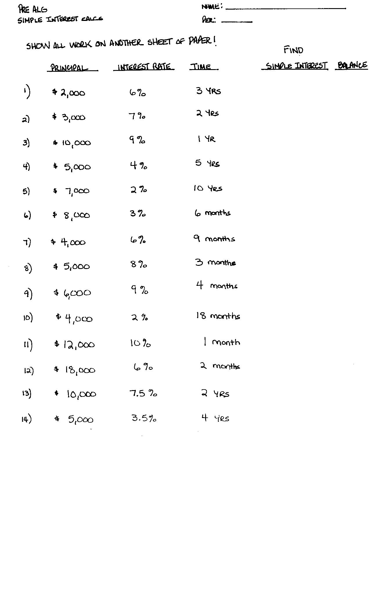 Best 50 Simple Interest Worksheets Ideas 32