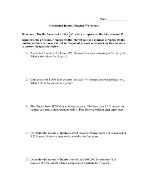 Best 50 Simple Interest Worksheets Ideas 41