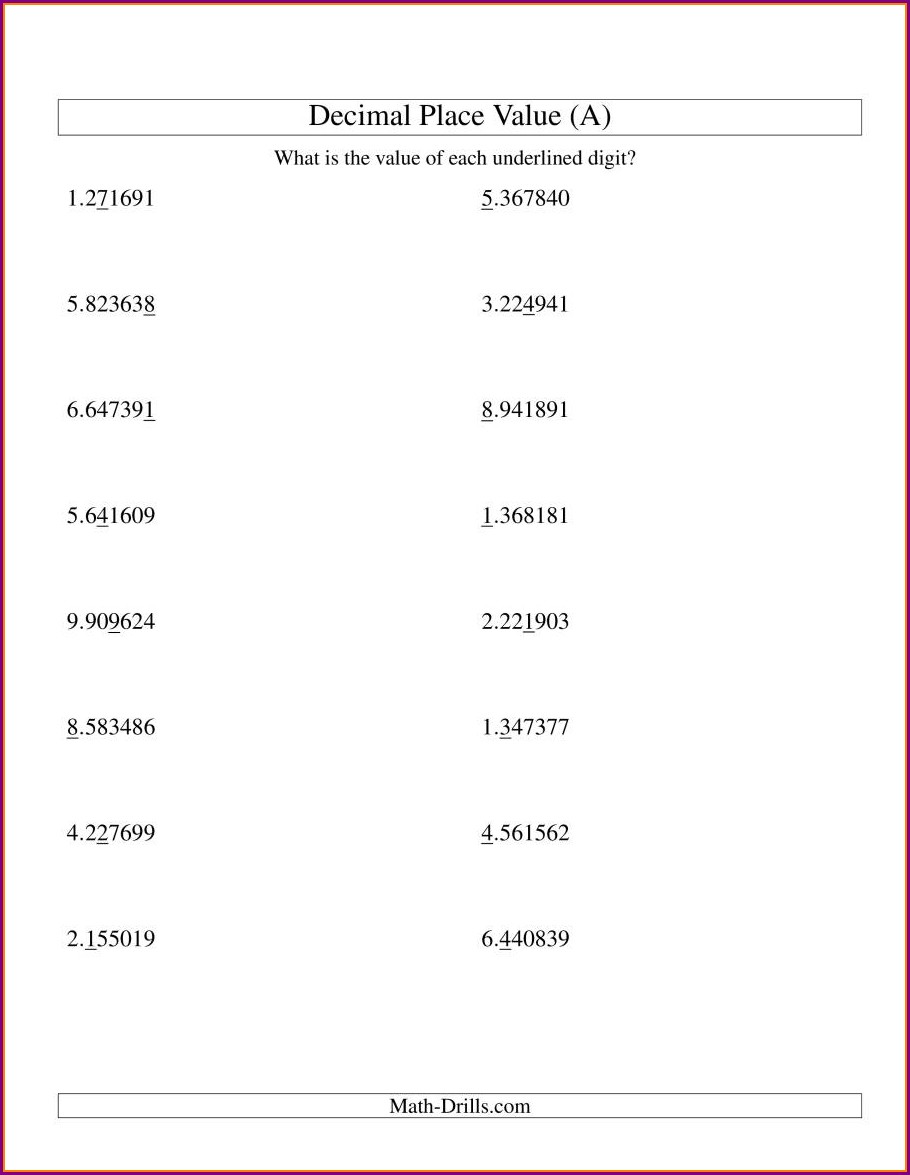 Get 85 Adding And Subtracting Decimals Worksheets Ideas 10